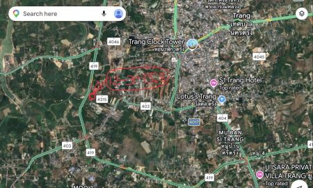 ขายที่ดิน - ขายที่ดินเปล่าติดถนนเลี่ยงเมืองตรังด้านใต้ฝั่งตะวันตก ตำบลควนปริง อำเภอเมือง จังหวัดตรัง