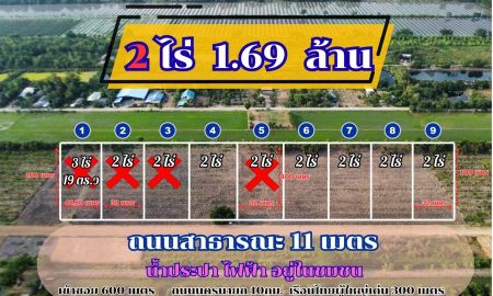 ขายที่ดิน - ขายที่ดิน 2 ไร่ ราคาดี ทำเลคลอง 11 หนองเสือ ปทุมธานี