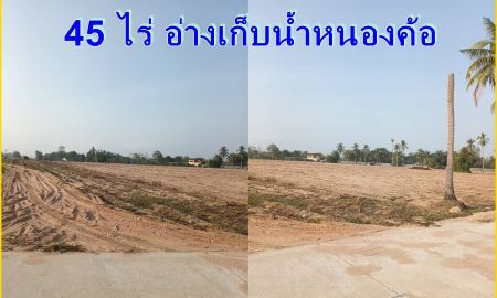 ขายที่ดิน - ขายที่สวย 45ไร่ ใกล้อ่างเก็บน้ำหนองค้อศรีราชา ติดคอนกรีต เหลืองอ่อน