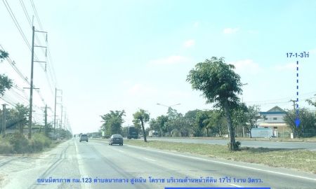 ขายที่ดิน - ขายที่ดินติดถนนมิตรภาพ สูงเนิน โคราช ขาเข้าเมือง เนื้อที่ 17ไร่ 1งาน 3ตรว.