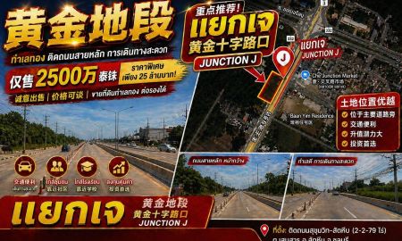 ขายที่ดิน - ขายด่วน ที่ดิน แยก J สัตหีบ EEC Sattahip J