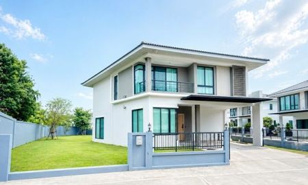 ให้เช่าบ้าน - บ้านเดี่ยว 3-4นอน 4แอร์ 3 น้ำ 2 ชั้น 52 ตร.วา.210 ตร.ม.ตรงปก! สามโคก-ปทุมธานี โกลบอลเฮ้าส์ 800 ม. บ้านหัวมุม แม็คโคร ปทุมธานี 900 ม