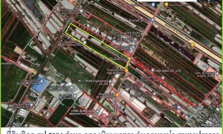 ขายที่ดิน - ม่วง) ขายที่ดินผังสีม่วงเข้ม เส้นบางนา กม.35 เข้าซอยถนนเส้น 5004 พิมพาวาส บางบ่อ สมุทรปรากา