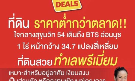 ขายที่ดิน - ขายที่ดิน 1 ไร่ ใจกลางสุขุมวิท 54 | เดินถึง BTS อ่อนนุช | แปลงสวย ทำเลดี, ต่ำกว่าราคาตลาด!