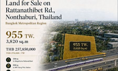 ขายที่ดิน - ที่ดิน2-1-55ไร่(ถมแล้ว) ติดรัตนาธิเบศร์ ติดรถไฟฟ้า ใกล้สถานีรถไฟฟ้าบางพลู 500ม. สามารถทำตึกสูงได้