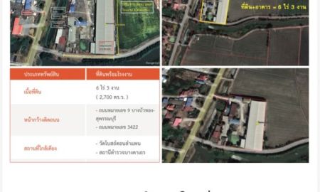 ขายโรงงาน / โกดัง - ขายที่ดินพร้อมโรงงาน ขนาด 6 ไร่ 3 งาน หน้ากว้างติดถนนหมายเลข 9 บางบัวทอง-สุพรรณบุรี/ถนนหมายเลข 3422