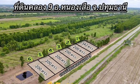 ขายที่ดิน - ที่ดินราคาเบาๆติดถนนเลียบคลองที่สวยทำเลดี อนาคตไกล ค.9 ตำบล บึงกาสาม อำเภอ หนองเสือ ปทุมธานี