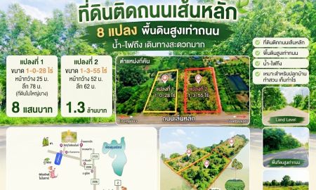 ขายที่ดิน - ที่ดินรูปแปลงสวย 2แปลง พื้นดินสูงเท่าถนน ติดถนนเส้นหลัก น้ำ-ไฟถึง บรรยากาศดีมาก ใกล้แหล่งท่องเที่ยว อ.เวียงเก่า ขอนแก่น