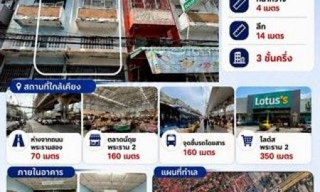 ขายอาคารพาณิชย์ / สำนักงาน - ขาย อาคารพาณิชย์ ขายตึกอาคารพาณิชย์ตลาดมารวยพระราม2 สถานที่ใกล้ ตลาดมารวย จังหวัด กรุงเทพ เขต บางขุนเทียน พื้นที่ใช้สอย 1 ตร.ม.