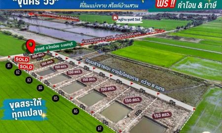 ขายที่ดิน - ที่ดินขุนศรี-ไทรน้อย เหมาะสร้างบ้าน ซื้อเก็บลงทุนเก็งกำไร