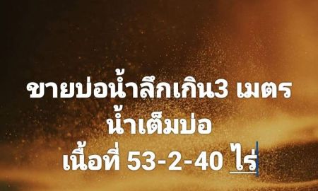 ขายที่ดิน - ขายที่ดินแหล่งผลิตน้ำ ลึกเกิน 3 เมตร 53 ไร่ 2 งาน 40 ตารางวา ชลบุรี