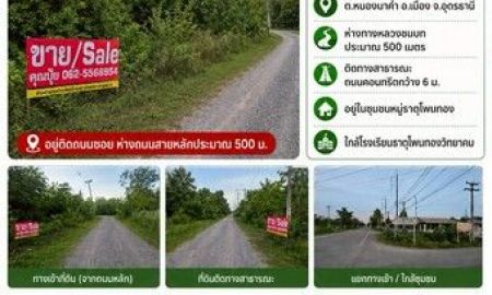ขายที่ดิน - ขายที่ดินบ้านดุง อุดรธานี ห่างถนนหลวง ชนบท 4002 เพียง 200 เมตร