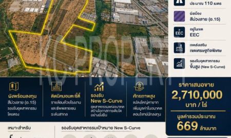ขายที่ดิน - โอกาสครอบครองที่ดินยุทธศาสตร์ EEC ใกล้นิคมอมตะซิตี้ระยอง เพียง 400 เมตร
