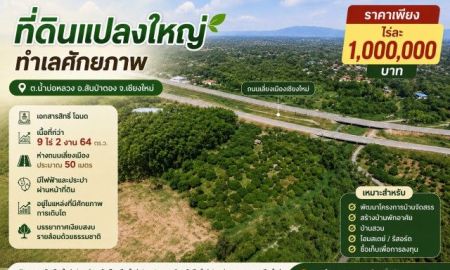 ขายที่ดิน - ขายที่ดินแปลงใหญ่ ทำเลศักยภาพ ต.น้ำบ่อหลวง อ.สันป่าตอง จ.เชียงใหม่ ราคาเพียง ไร่ละ 1,000,000 บาท
