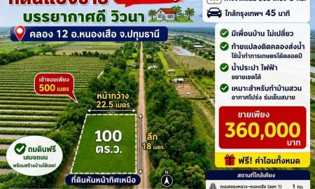 ขายที่ดิน - ที่ดินแบ่งขายราคาถูก ตำบล หนองสามวัง อำเภอ หนองเสือ ปทุมธานี
