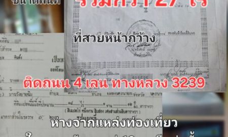 ขายที่ดิน - ขายที่ดินพร้อมรีสอร์ท นครนายก 27 ไร่ โฉนดครุฑแดง ติดถนนหลวง ใกล้เขื่อนขุนด่านปราการชล เหมาะลงทุน