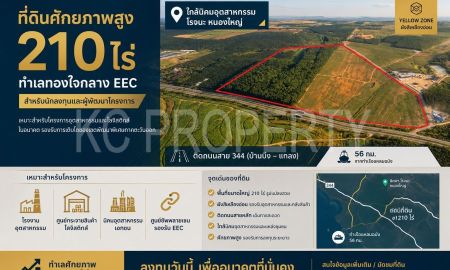 ขายที่ดิน - ทำเลยุทธศาสตร์ติดถนน 344 ใกล้นิคมโรจนะหนองใหญ่ รองรับการขยายตัวอุตสาหกรรม EEC