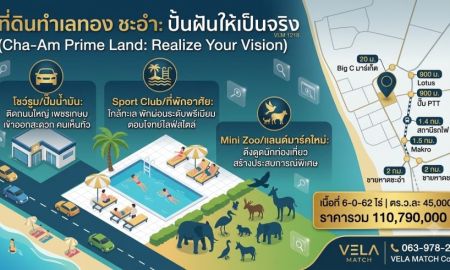 ขายที่ดิน - ขายที่ดิน ติดถนนเพชรเกษม ชะอำ ทำเลศักยภาพ ใกล้ชายหาด เนื้อที่ 6-0-62 ไร่