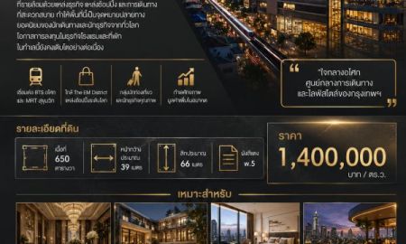ขายที่ดิน - ขายที่ดินสุขุมวิท 23 ทำเลทองใจกลางอโศก เหมาะสร้างโรงแรม รองรับนักท่องเที่ยวและนักธุรกิจ เนื้อที่ 650 ตารางวา