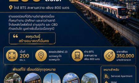 ขายที่ดิน - ที่ดินใกล้ BTS สะพานควาย 800 เมตร ทำเลเหมาะพัฒนา Hotel หรือ Serviced Apartment ใจกลางเมือง