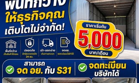 ให้เช่าโรงงาน / โกดัง - โกดังสายไหม 31 ทำเลดี ราคาถูกใกล้สนามบินดอนเมือง
