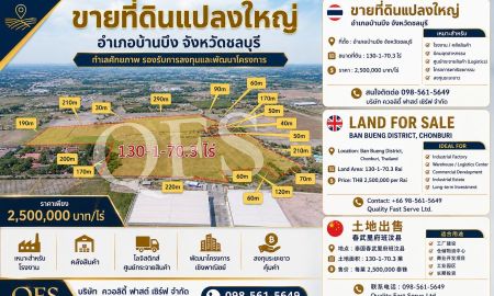 ขายที่ดิน - ขายที่ดินแปลงใหญ่ ติดถนนเทศบาล การเข้าออกสะดวก ใกล้แหล่งโรงงาน