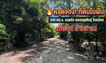 ขายที่ดิน - ขายที่ดินถมแล้ว 340 ตร.ว. ทำเลสวย เหมาะปลูกบ้านสวน บรรยากาศร่มรื่น ซอยฤชุพันธุ์ ไทรน้อย นนทบุรี