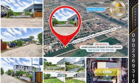 ขายที่ดิน - ที่ดิน 54 ตร.วา ซ.รังสิต-นครนายก 55 (คลอง 2) ธัญบุรี ปทุมธานี