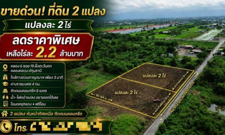 ขายที่ดิน - ที่ดินทำเลทอง คลอง 6 (ซอย 19 ฝั่งตะวันตก) อ.คลองหลวง จ.ปทุมธานี