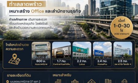 ขายที่ดิน - ขายที่ดินนาคนิวาส 37 แยก 2 ทำเลลาดพร้าว ใกล้ Central EastVille เหมาะพัฒนา Apartment / Residence