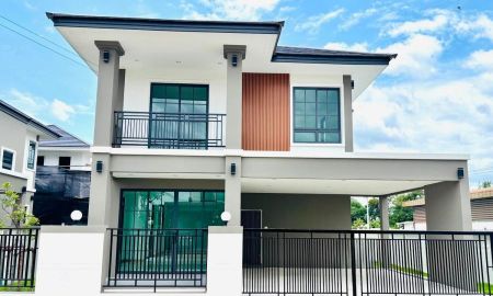 ขายบ้าน - ขายบ้านเดี่ยวสองชั้น 53 ตร.วา สร้างใหม่มือหนึ่ง ฟรีแอร์ 3 เครื่อง อยู่ ต.ท่าเสา อ.กระทุ่มแบน จ.สมุทรสาคร