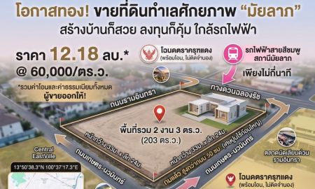 ขายที่ดิน - ขายที่ดิน 2 งาน 3 ตร.ว. ซอยมัยลาภ ประเสริฐมนูกิจ 29 แยก 8 ถมแล้ว พร้อมโอน