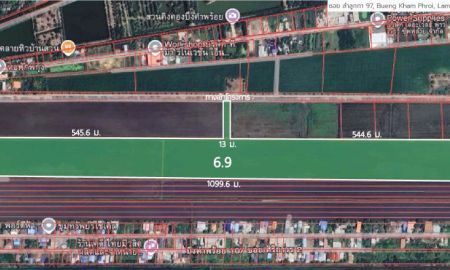 ขายที่ดิน - ขายที่ดิน 55 ไร่ คลอง 6 เหมาะพัฒนาเป็นโครงแนวราบ
