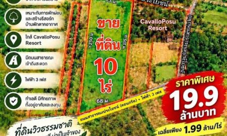 ขายที่ดิน - ขายที่ดินวิวภูเขา 10 ไร่ โฉนดครุฑแดง ราคาสุดพิเศษ 19.9 ล้านบาทราคาสุดพิเศษ 19.9 ล้านบาท เฉลี่ยเพียง 1.99 ล้านบาท/ไร่