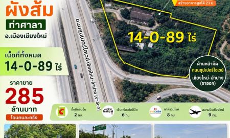 ขายที่ดิน - ขายที่ดินเปล่า 14-0-89 ไร่ (ต.ท่าศาลา อ.เมืองเชียงใหม่ จ.เชียงใหม่)