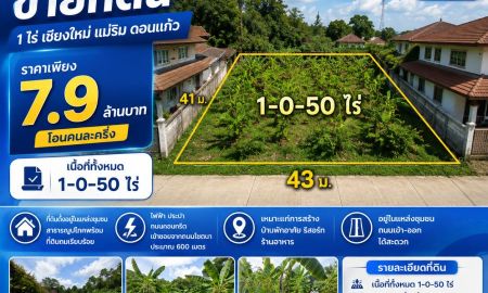 ขายที่ดิน - ขายที่ดินเปล่า 1-0-50 ไร่ ต.ดอนแก้ว อ.แม่ริม จ.เชียงใหม่