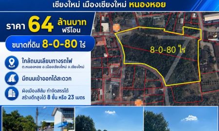 ขายที่ดิน - ขายที่ดินใกล้เมือง เนื้อที่ 8-0-80 ไร่ ต.หนองหอย อ.เมืองเชียงใหม่ จ.เชียงใหม่