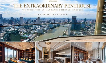 ขายคอนโด - THE EXTRAORDINARY PENTHOUSE The Residences at Mandarin Oriental, Bangkok 386.85 ตร.ม. | 3 ห้องนอน | ชั้น 50 | วิวแม่น้ำเจ้าพระยาแบบพาโนรามา