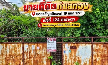 ขายที่ดิน - ขายที่ดินทำเลทอง ซอยจรัญสนิทวงศ์ 19 แยก 12/5 เนื้อที่ 124 ตารางวา