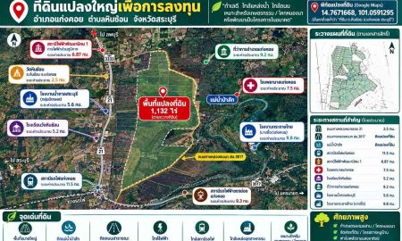 ขายที่ดิน - ขายที่ดินเปล่า ทำเลดี ติดถนนดำ ตำบลหินซ้อน อำเภอแก่งคอย จังหวัดสระบุรี
