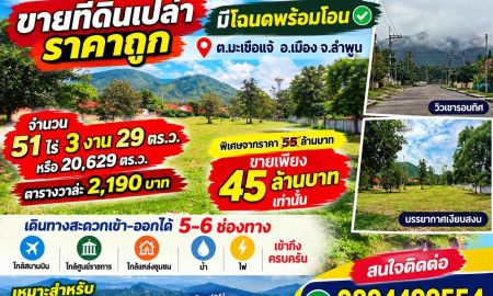 ขายที่ดิน - ขายที่ดิน 51ไร่ ต.มะเขือแจ้ อ.เมือง จ.ลําพูน