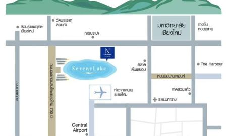 ให้เช่าคอนโด - ให้เช่า N8 Serene Lake เชียงใหม่ 40 ตร.ม. ห้องมุม ตึก A ชั้น 2 ราคา 17,500 บาท/เดือน