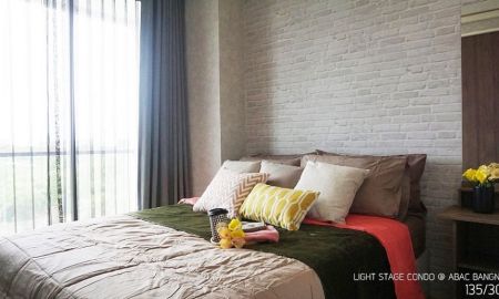 ขาย-ให้เช่าคอนโด - ให้เช่า หรือ ขาย Light Stage Condo ใกล้มหาวิทยาลัย ABAC BANGNA 30 ตารางเมตร 1 ห้องนอน ชั้น3 วิวสวย ทิศตะวันออก ตกแต่งครบ