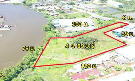 ขายที่ดิน - บรรยากาศริมคลองและสายลมเย็นตลอดปี กับที่สวย 4 ไร่เศษ ริมคลองใหญ่ เหมาะสร้างบ้าน พร้อมโรงงาน ขอใบ รง.4 ได้ ในทำเลดี KK6888S