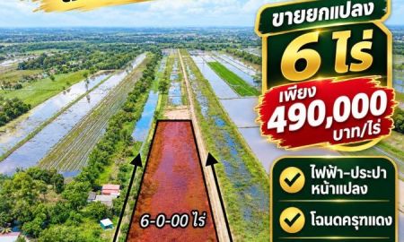 ขายที่ดิน - ขายที่ดินแปลงใหญ่ 6 ไร่ ทำเลดี อ.หนองแค จ.สระบุรี ราคาเพียงไร่ละ 490,000 บาท ฟรีค่าโอนและภาษี