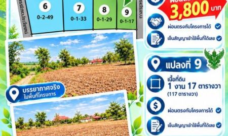 ขายที่ดิน - ที่ดินแบ่งขาย อยู่ใกล้กับ อบต ร้องกวาง ผ่อนตรงกับโครงการได้